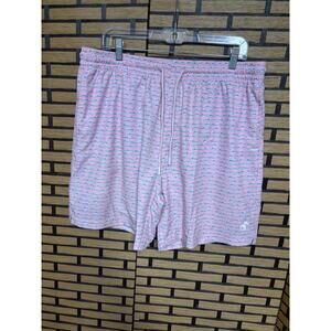 Caribbean Joe Pink Shark Pattern Swim‎ Trunks Size XL